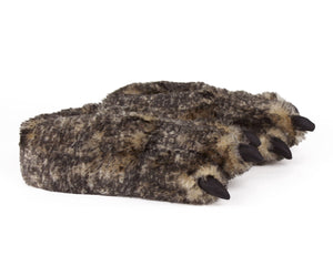 Timber Wolf Paw Slippers Side View