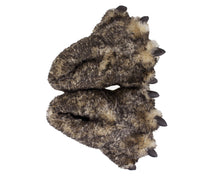 Load image into Gallery viewer, Timber Wolf Paw Slippers Top View
