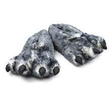 Load image into Gallery viewer, Wolf Paw Slippers Front View
