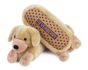 Yellow Labrador Dog Slippers Bottom View